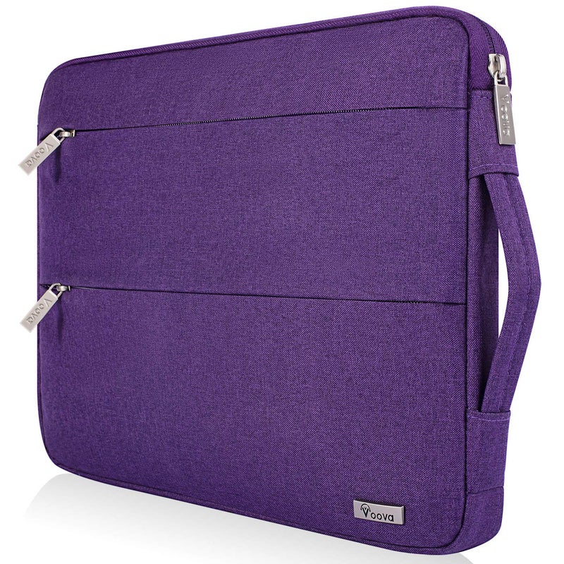 Voova 15.6 16 Inch Laptop Sleeve Case Compatible with MacBook Pro 16 M1/M2/M3/M4 Max 2019-2025, 15.6-16â€ Hp Lenovo Acer Asus, Waterproof Slim Computer Bag Cover with Handle, Purple - Image 1